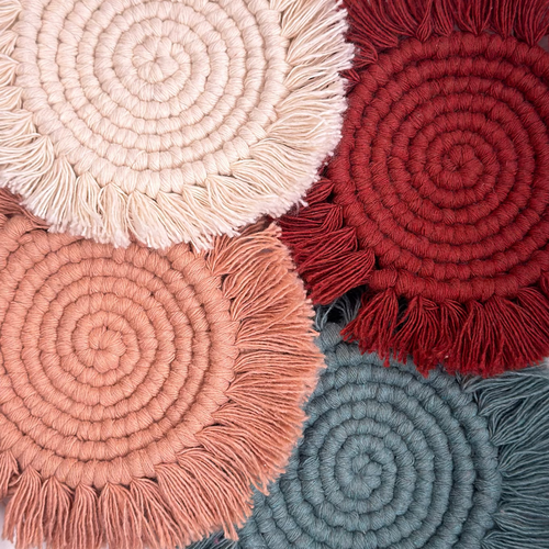 Burgundy Cabana Coaster