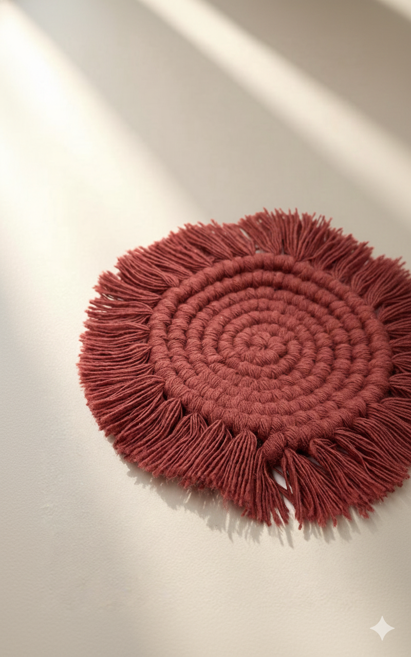 Burgundy Cabana Coaster